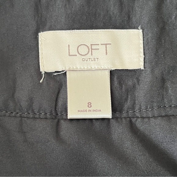 LOFT Outlet Blue & Grey Striped Textured Mini Pencil Skirt Size 8 - Picture 5 of 7